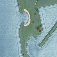 Second close-up of the map of Ko Olina, Hawaii print showing more streets and buildings