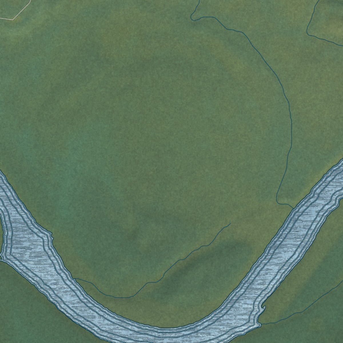 Second close-up of the map of Kobuk, Alaska print showing more streets and buildings