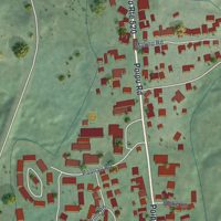 Second close-up of the map of Koloa, Hawaii print showing more streets and buildings