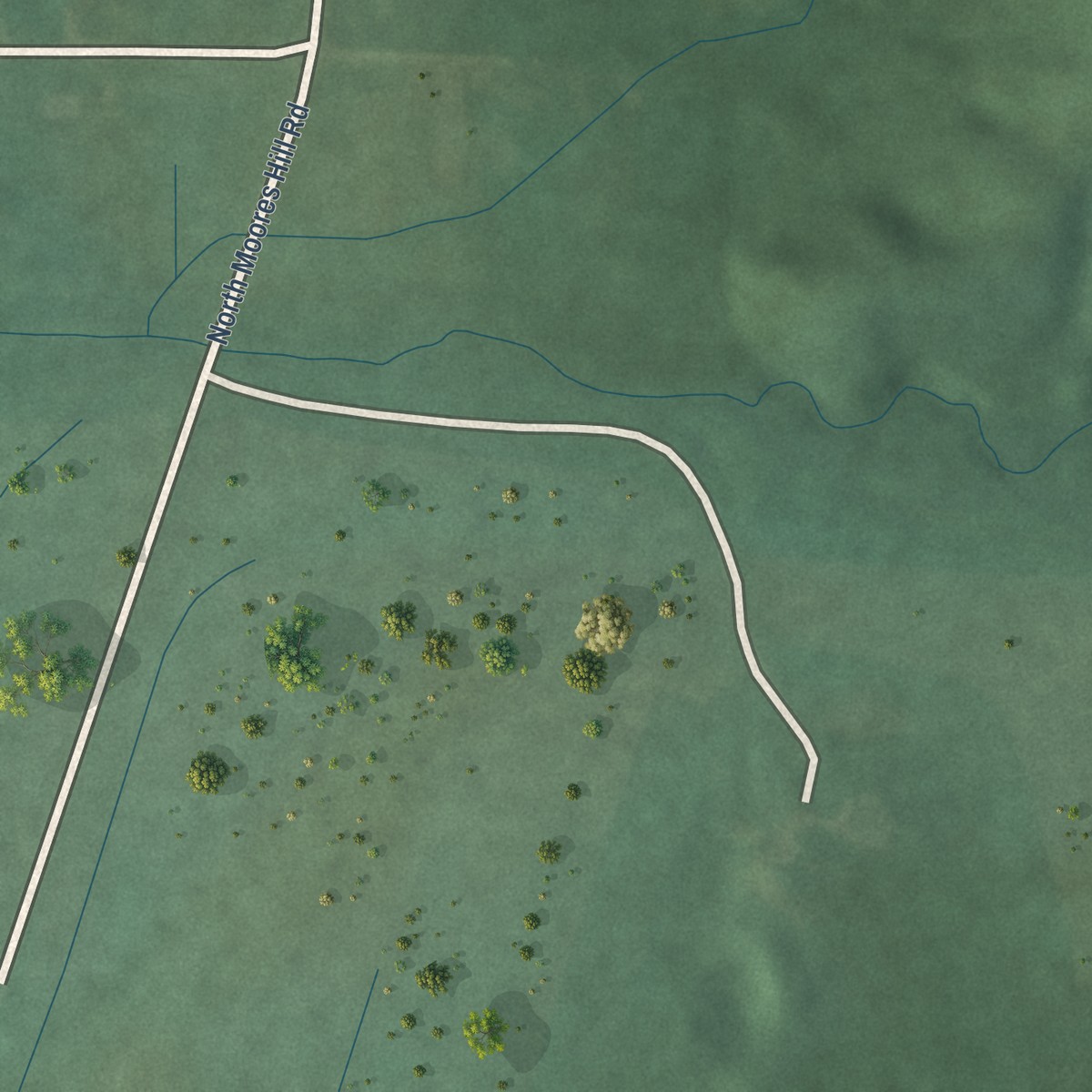 Second close-up of the map of Kramer, Indiana print showing more streets and buildings