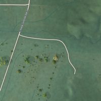 Second close-up of the map of Kramer, Indiana print showing more streets and buildings