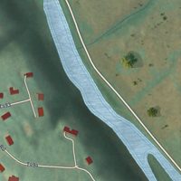 Second close-up of the map of Kratzerville, Pennsylvania print showing more streets and buildings