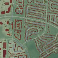 Second close-up of the map of Kresson, New Jersey print showing more streets and buildings