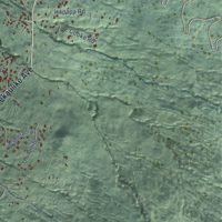 Second close-up of the map of Kula, Hawaii print showing more streets and buildings