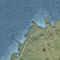 Second close-up of the map of Kupreanof, Alaska print showing more streets and buildings