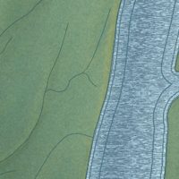 Second close-up of the map of Kwethluk, Alaska print showing more streets and buildings