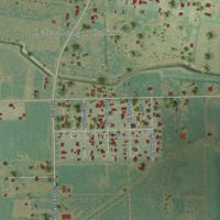 Second close-up of the map of La Blanca, Texas print showing more streets and buildings