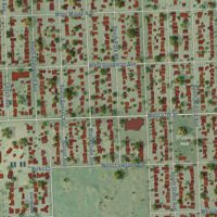 Second close-up of the map of La Grange, Illinois print showing more streets and buildings