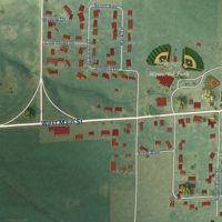 Second close-up of the map of La Harpe, Illinois print showing more streets and buildings