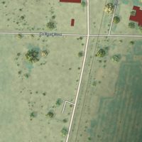 Second close-up of the map of La Jara, Colorado print showing more streets and buildings