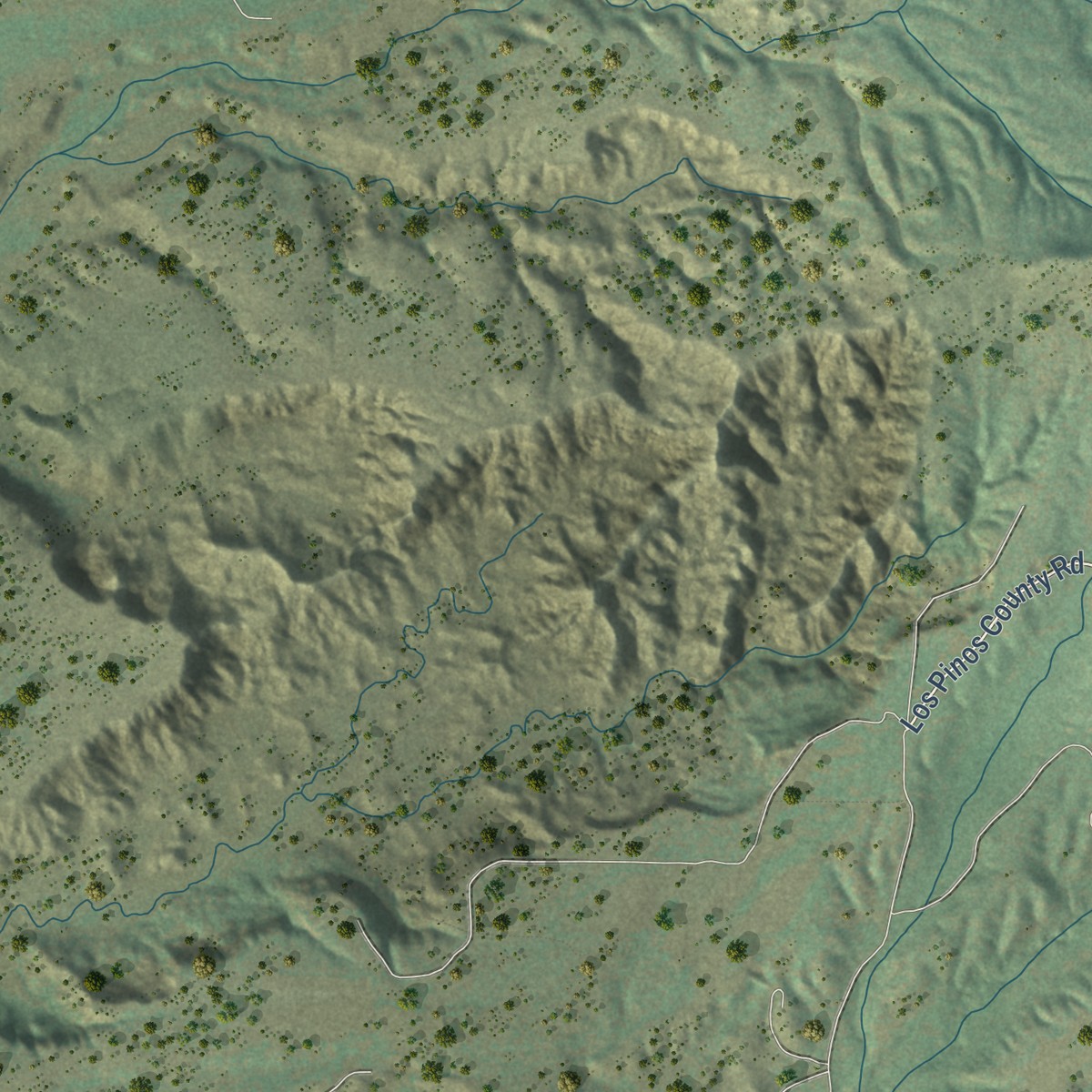 Second close-up of the map of La Jara, New Mexico print showing more streets and buildings
