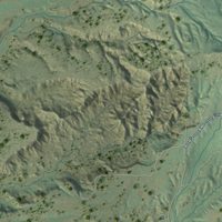 Second close-up of the map of La Jara, New Mexico print showing more streets and buildings