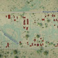 Second close-up of the map of La Presa, Texas print showing more streets and buildings