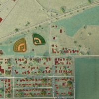Second close-up of the map of La Salle, Colorado print showing more streets and buildings