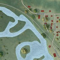 Second close-up of the map of La Valle, Wisconsin print showing more streets and buildings