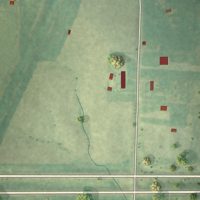 Second close-up of the map of Laclede, Missouri print showing more streets and buildings
