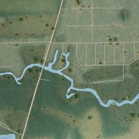 Second close-up of the map of Lacoochee, Florida print showing more streets and buildings