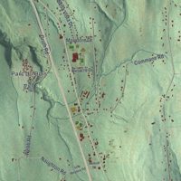 Second close-up of the map of LaFayette, New York print showing more streets and buildings