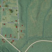 Second close-up of the map of Lafe, Arkansas print showing more streets and buildings