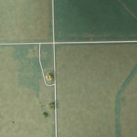 Second close-up of the map of Lafontaine, Kansas print showing more streets and buildings