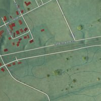 Second close-up of the map of Lagro, Indiana print showing more streets and buildings