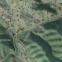 Second close-up of the map of Lagunitas-Forest Knolls, California print showing more streets and buildings