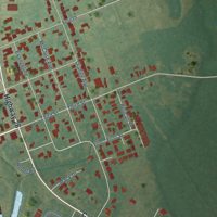 Second close-up of the map of Lake Arthur, Louisiana print showing more streets and buildings