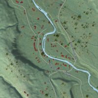 Second close-up of the map of Lake Bosworth, Washington print showing more streets and buildings