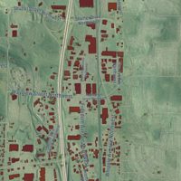 Second close-up of the map of Lake Cable, Ohio print showing more streets and buildings