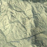Second close-up of the map of Lake Isabella, California print showing more streets and buildings