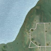 Second close-up of the map of Lake Ivanhoe, Wisconsin print showing more streets and buildings