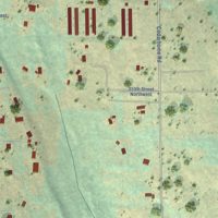 Second close-up of the map of Lake Ketchum, Washington print showing more streets and buildings