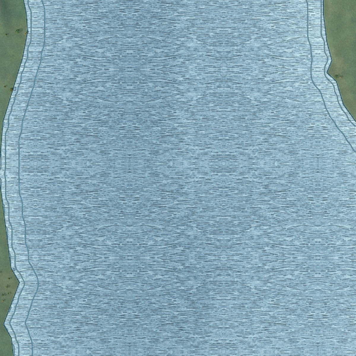 Second close-up of the map of Lake Leelanau, Michigan print showing more streets and buildings