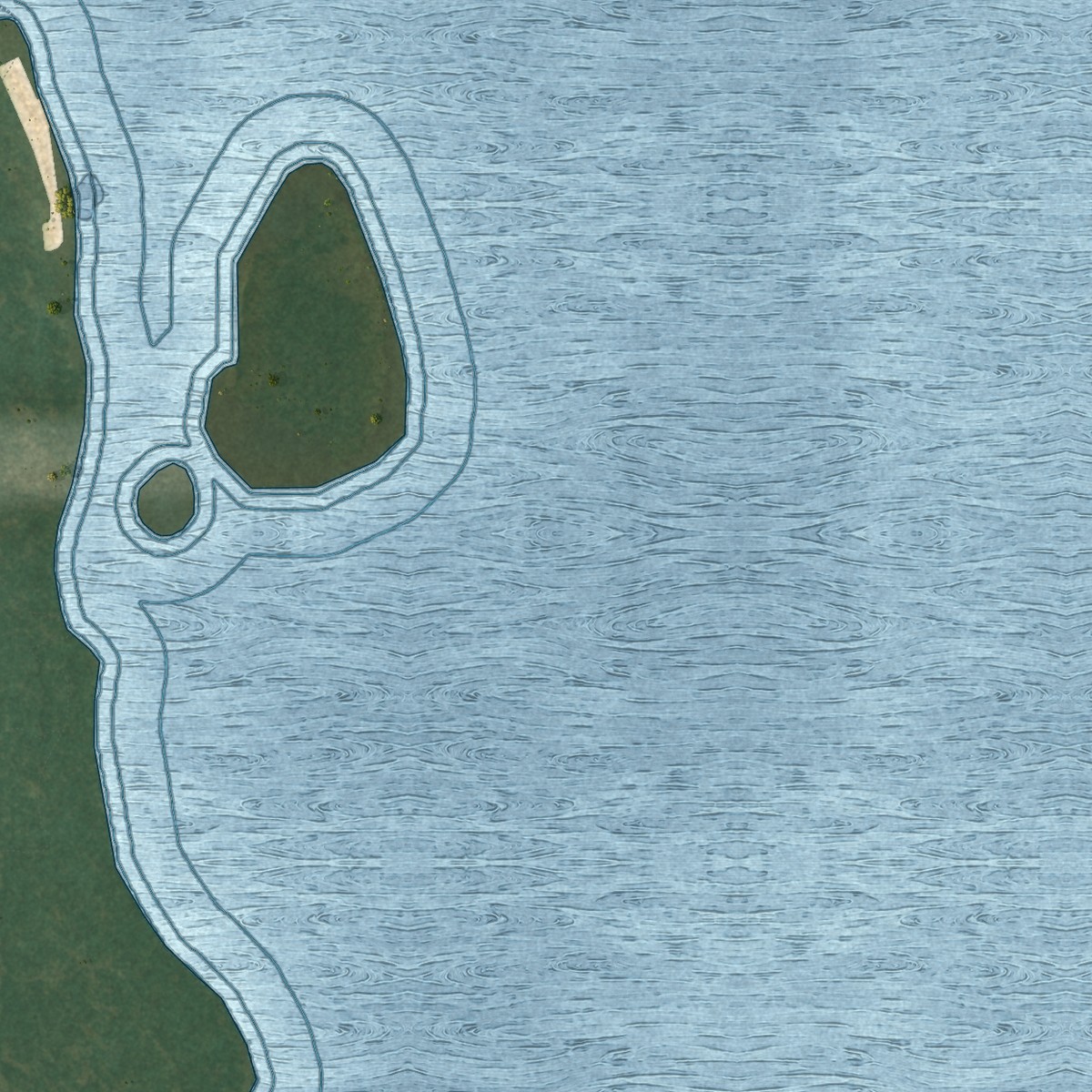 Second close-up of the map of Lake Mary Jane, Florida print showing more streets and buildings