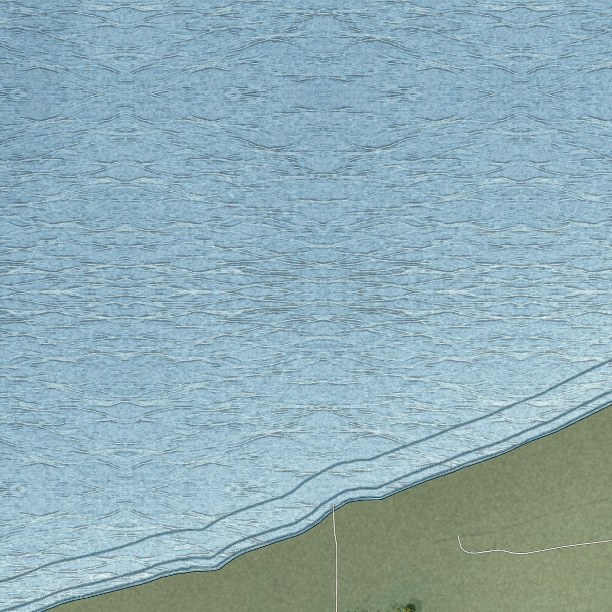 Second close-up of the map of Lake Shore, Utah print showing more streets and buildings