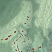 Second close-up of the map of Lake Telemark, New Jersey print showing more streets and buildings