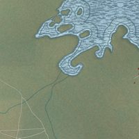 Second close-up of the map of Lake Valley, New Mexico print showing more streets and buildings