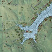 Second close-up of the map of Lake Viking, Missouri print showing more streets and buildings