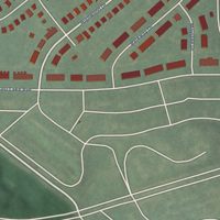 Second close-up of the map of Lake Walker, Maryland print showing more streets and buildings