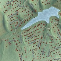 Second close-up of the map of Lake Wynonah, Pennsylvania print showing more streets and buildings