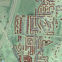 Second close-up of the map of Lakeland South, Washington print showing more streets and buildings