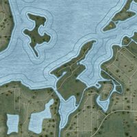Second close-up of the map of Lakemoor, Illinois print showing more streets and buildings