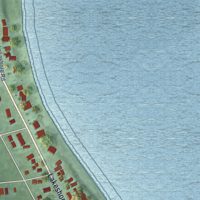 Second close-up of the map of Lakeport, Michigan print showing more streets and buildings