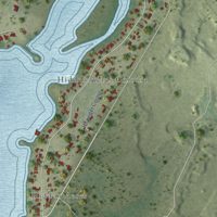 Second close-up of the map of Lakeshore Gardens-Hidden Acres, Texas print showing more streets and buildings