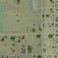 Second close-up of the map of Lakeview, Washington print showing more streets and buildings