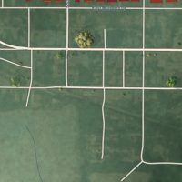Second close-up of the map of Lakewood, Indiana print showing more streets and buildings