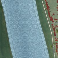 Second close-up of the map of Lakewood Shores, Illinois print showing more streets and buildings