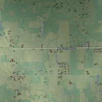 Second close-up of the map of Lamartine, Wisconsin print showing more streets and buildings