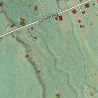 Second close-up of the map of Lamoille, Nevada print showing more streets and buildings