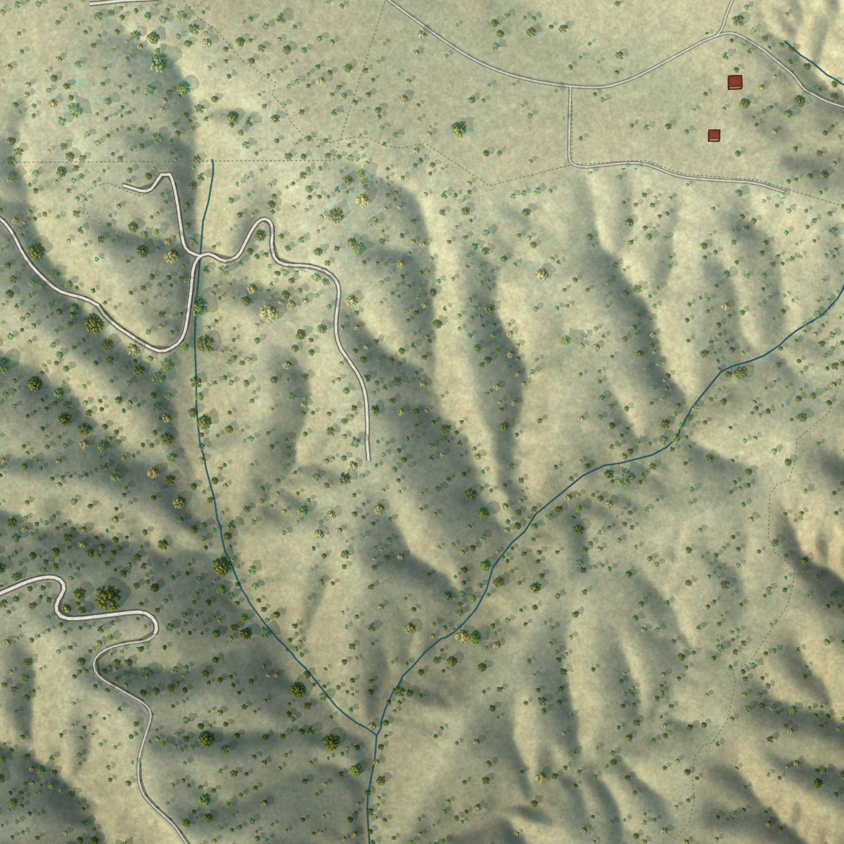 Second close-up of the map of Lamy, New Mexico print showing more streets and buildings